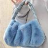 Neue Herbst-Winter-Damen-Plüsch-Handtaschen Temperament Pendeln Schultertaschen koreanische einfache vielseitige weiche Kupplung für Party