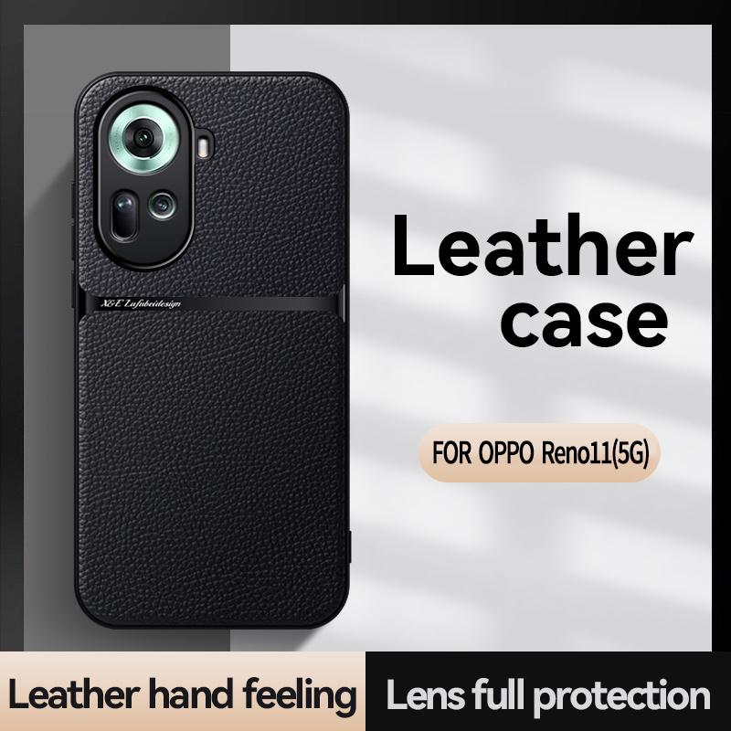 Etui dla OPPO Reno 11 5G CPH2599 Luksusowe Magnetyczne Skórzane Etui na Tył dla Oppo Reno11 5G Global 6,7" Pełna Ochrona Etui na Telefon