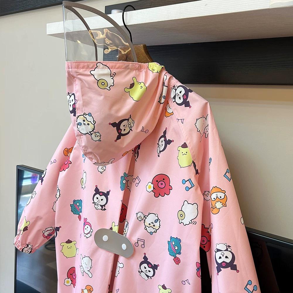 High-Quality 2026 New Cartoon Children's Raincoat, Quick-Drying, Breathable, Waterproof, Suitable for Kindergarten Boys and Girls, with Backpack Space