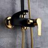 Black White Golden Rain Shower Faucet Bathroom Shower Faucet Taps Bathtub Faucet Mixer Crane Rotatble Spout Faucet Taps