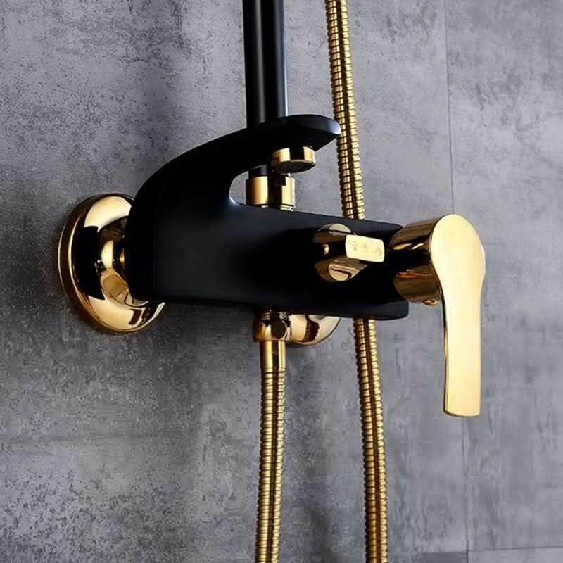Black White Golden Rain Shower Faucet Bathroom Shower Faucet Taps Bathtub Faucet Mixer Crane Rotatble Spout Faucet Taps