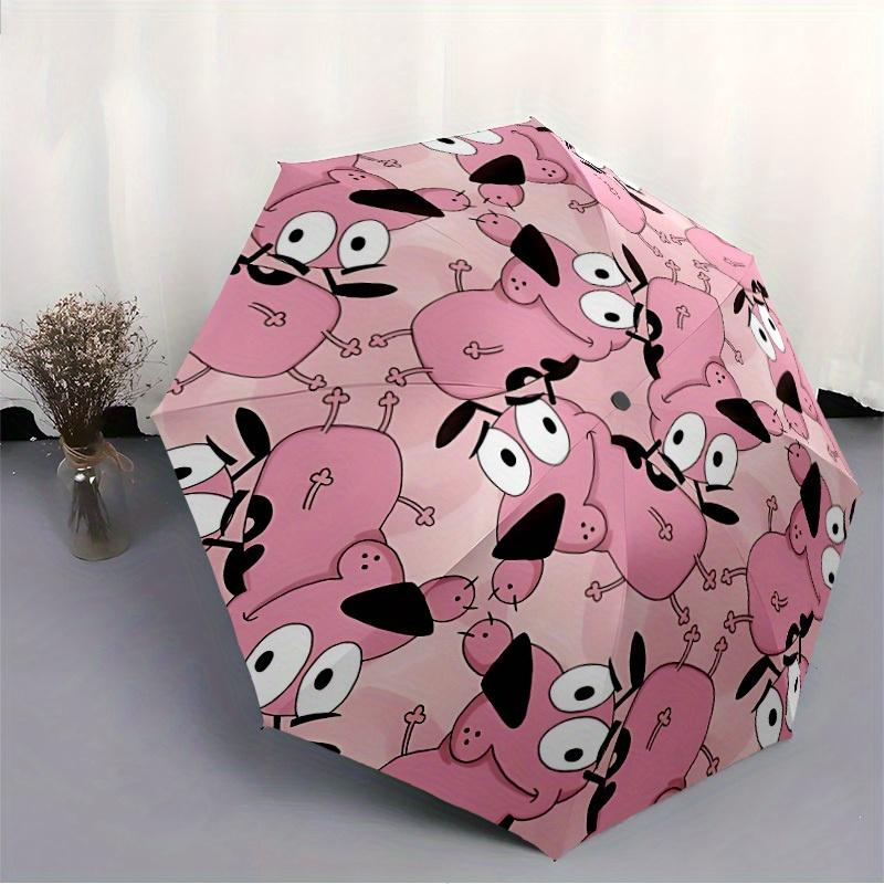 1pc Pig Pattern Automatic Open/close, All-Season Portable Folding Umbrella, Travel, Everyday, Formal Events111
