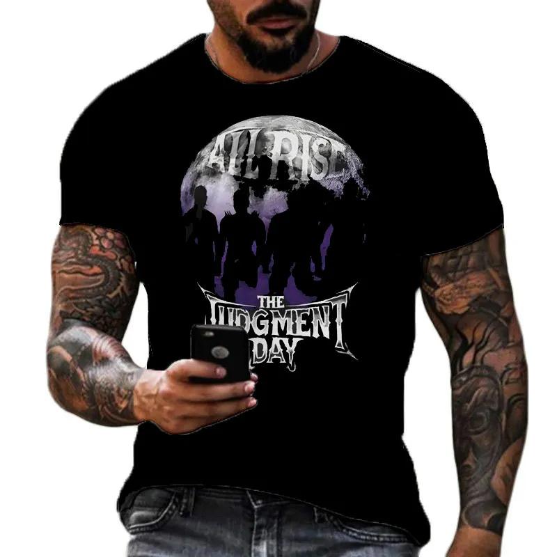 2025 Summer Men's 2D Printing Famous Wrestler Rhea Ripley T-shirt Children's Street Round Neck Sports Large Top