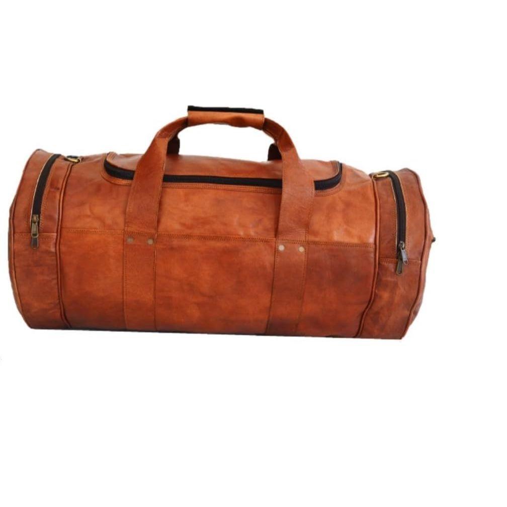 Jony Vintage-Leder-Reisetasche, echtes Reisegepäck, handgefertigt, Wochenend-Übernachtung, Sporttasche für Männer und Frauen.