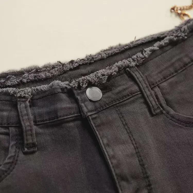 2024 Slim Black High-Waist Skinny Jeans for Women - Korean Style