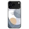 For iPhone 17 Pro Max Case TPU PC Tempered Glass Pattern Printing Phone Back Cover