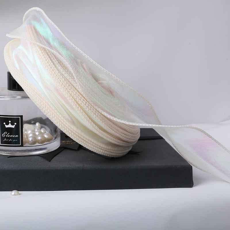 Curled Fish Tail Yarn Ribbon - 50 Yards Wavy Edge for Cake & Flower Decoration