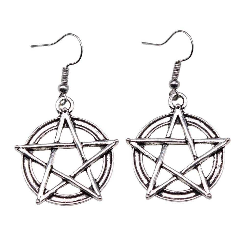 

1 пара подвесок со звездами и луной для женщин, модные серьги, висячие серьги 28mm-B10078