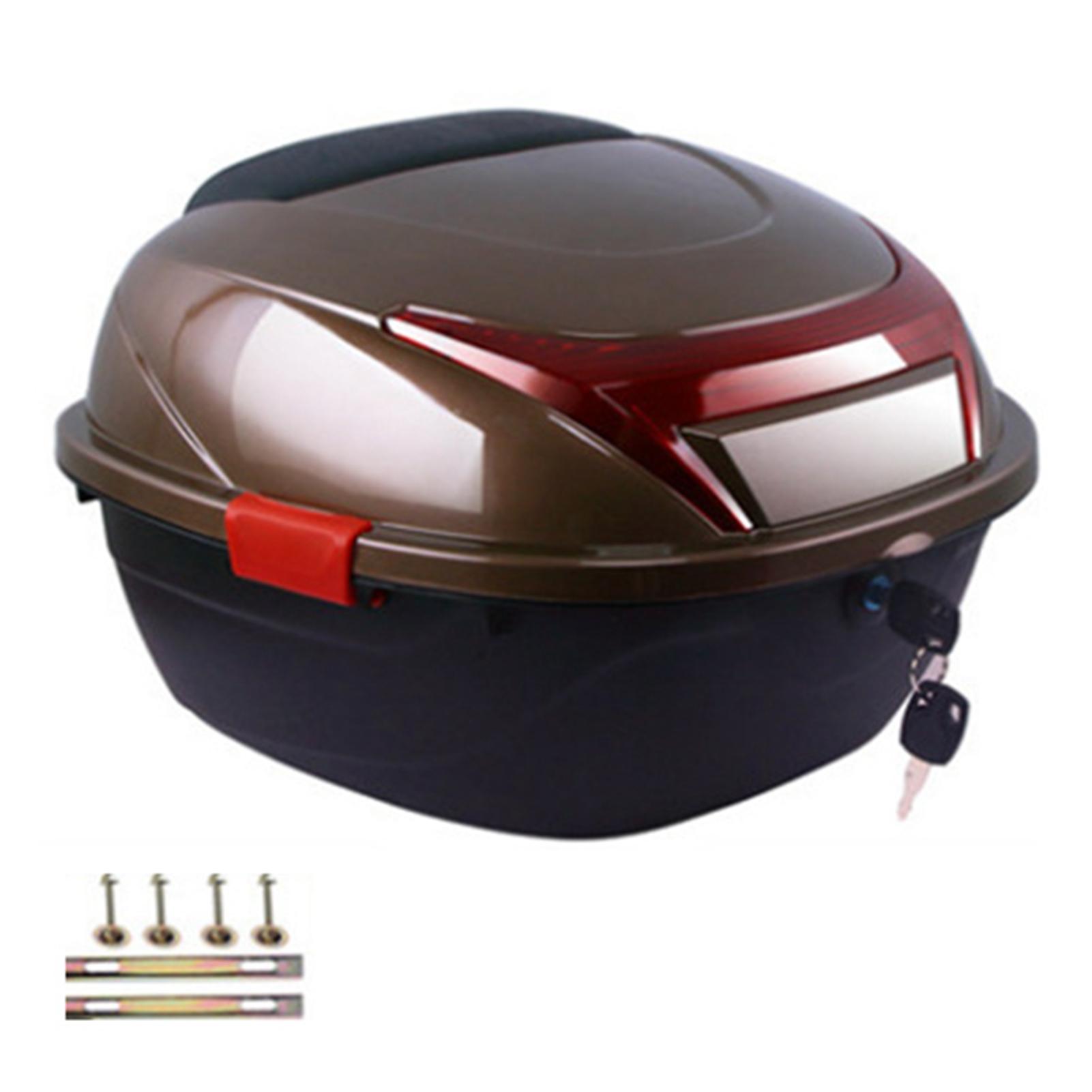 Top Case Moto Jaune Citron - Grande Capacité, Universelle, Résistante à L'Eau - Pour Casque & Affaires - Accessoire Moto