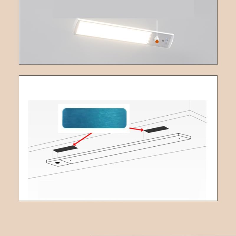 10er-Pack Unterbauleuchten Halterung Metallplatten Kleberückseite Klebrige Eisenstreifen Aufkleber für magnetische Unterbauleuchten Wiederaufladbar Bewegung