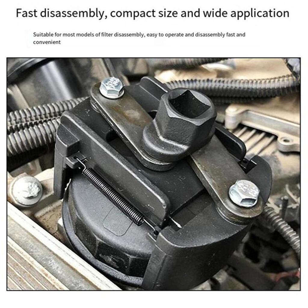 Adjustable Two-Jaws Oil Filter Wrench Filter 60-80mm Filter Wrenches Remover Steel Fuel Cast Two-Claw Disassembly Tools