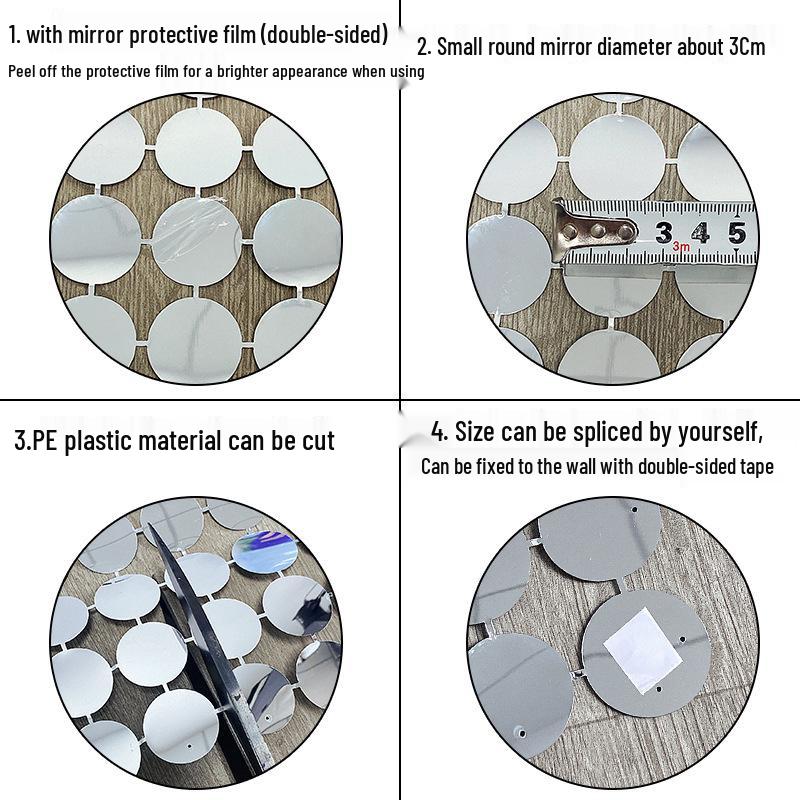 Kinetic Sequin Mirror Curtain: Shiny Round Panel for Weddings and Birthdays Backdrop