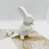 Keramisk Kaninstaty Helgkanin Staty Dekor Modern Konst Vår Påsk Heminredning för Skål Hylla Öppenspis Bröllop