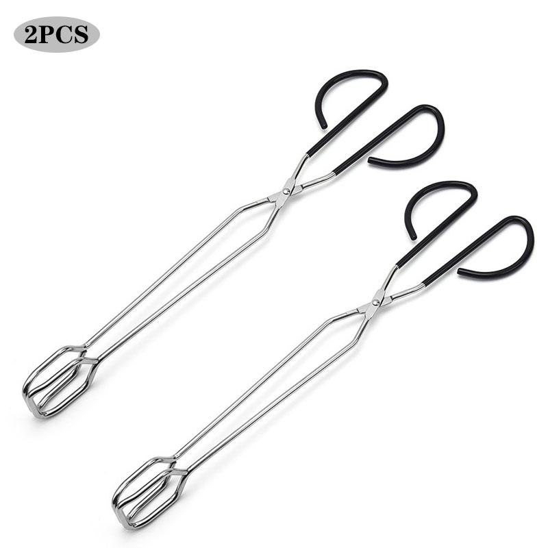 Extra Long Scissor Tongs 41cm Stainless Steel Barbecue Grilling Tongs Cooking Tool Kitchen Supply Handles Slip-proof