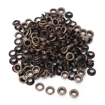 100 Conjunto Ilhó de Latão Acessório de Bolsa de Vestuário de Dupla Face 4mm Kit de Ilhó Grommet Bronze