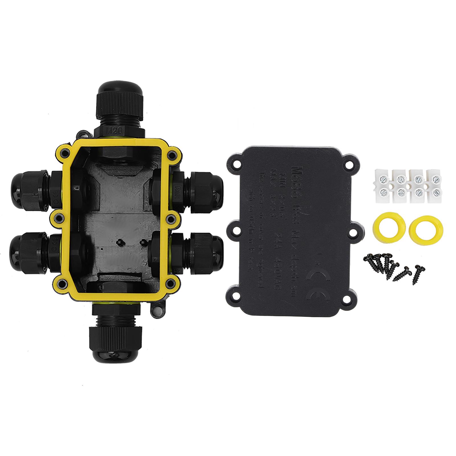 

IP68 Пластикова розподільна коробка 5м Підводне з єднання Монтажна коробка T100 450VAC 24A UL94V2