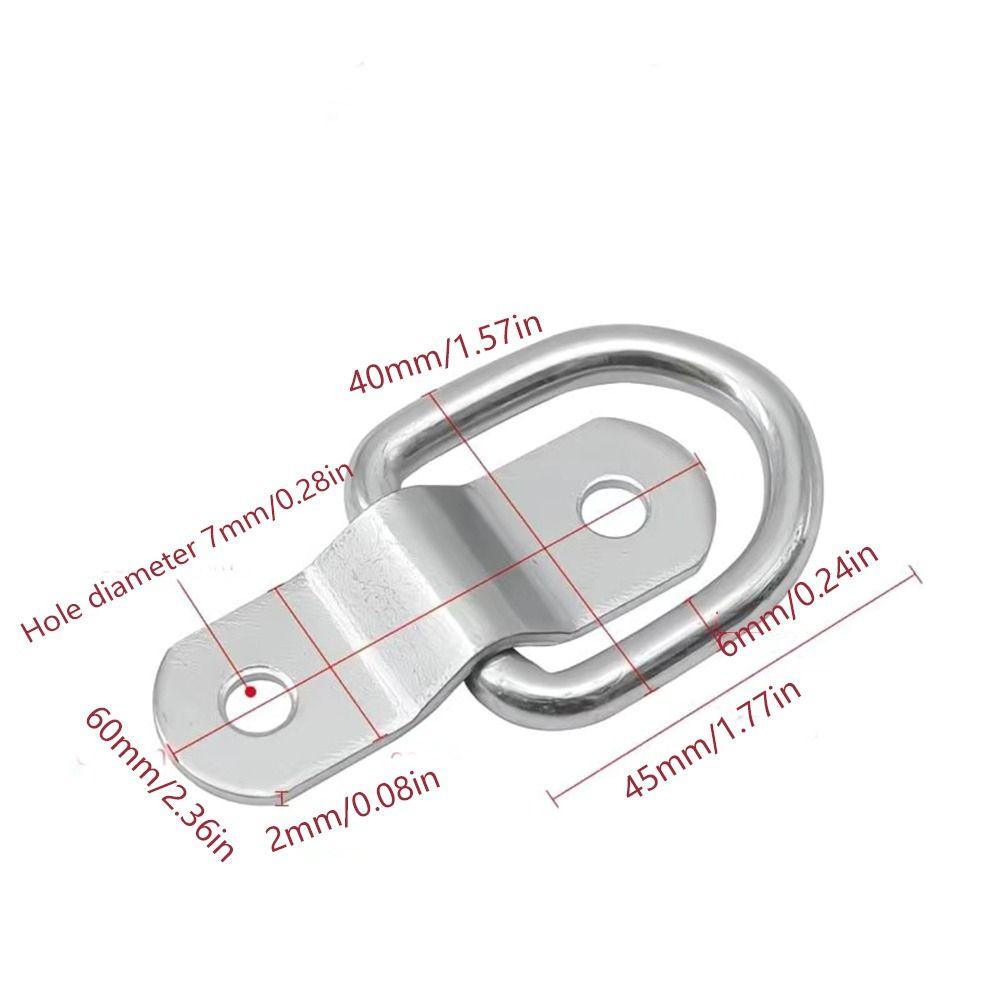 10Pcs Heavy Duty Cargo Tie Down Ring Universal Fit Fastener Ring Trailer Pull Hook  Van Mount