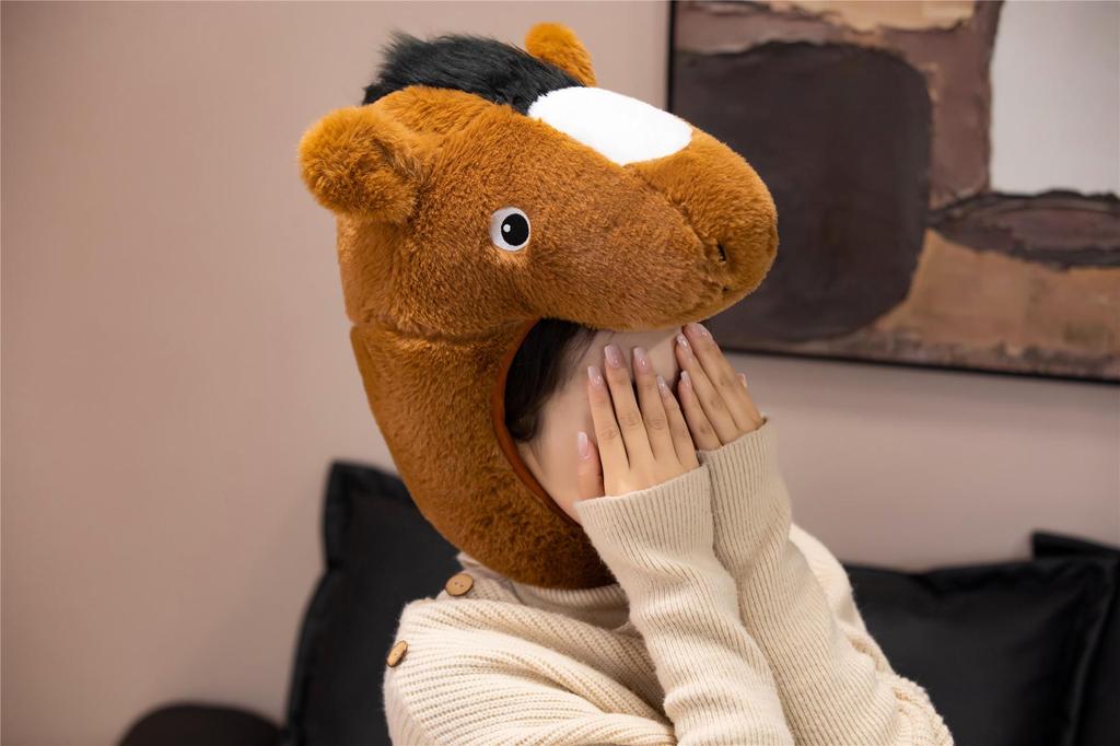 2026 Year of the Horse Headwear: Wealth God Red Envelope Mascot Hat for Annual Meeting Performance & Fun Photos