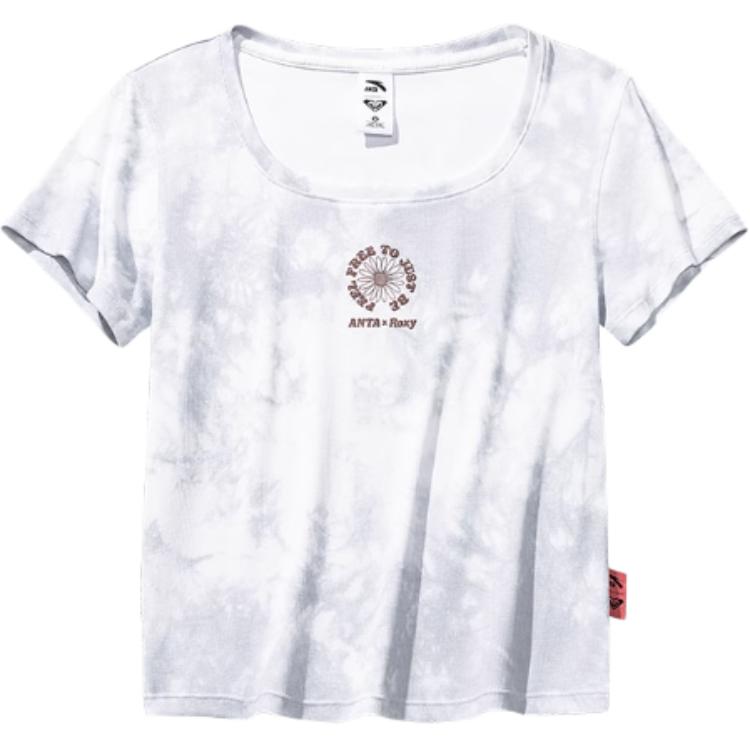 

ANTA Women s Anta X Roxy Tie-Dye Short Sleeve T-Shirt White Grey 162528123-3 S