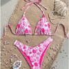 Women S Sexy Split Thong Bikini Swimsuit With Tie