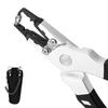 SANLIKE Fishing Split Ring Line Cutter Comes with Dedicated Pliers, Pliers, Pliers, Fishing, Multi-functional, Lightweight, Case, Silver/Gold (Silver)