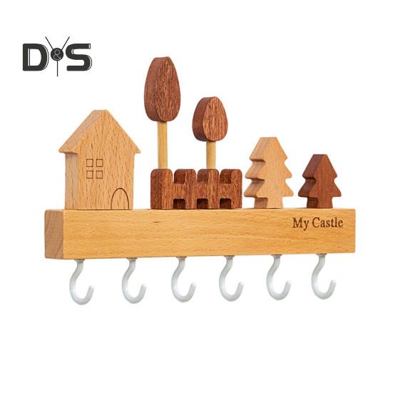 Nástěnný úložný stojan Háček na klíče Hladký okraj Bez otřepů Jednoduchá instalace Vstup Dekorace úložného stojanu na klíče