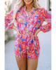 Azura Exchange Bold Graffiti Print Shirt Button Romper