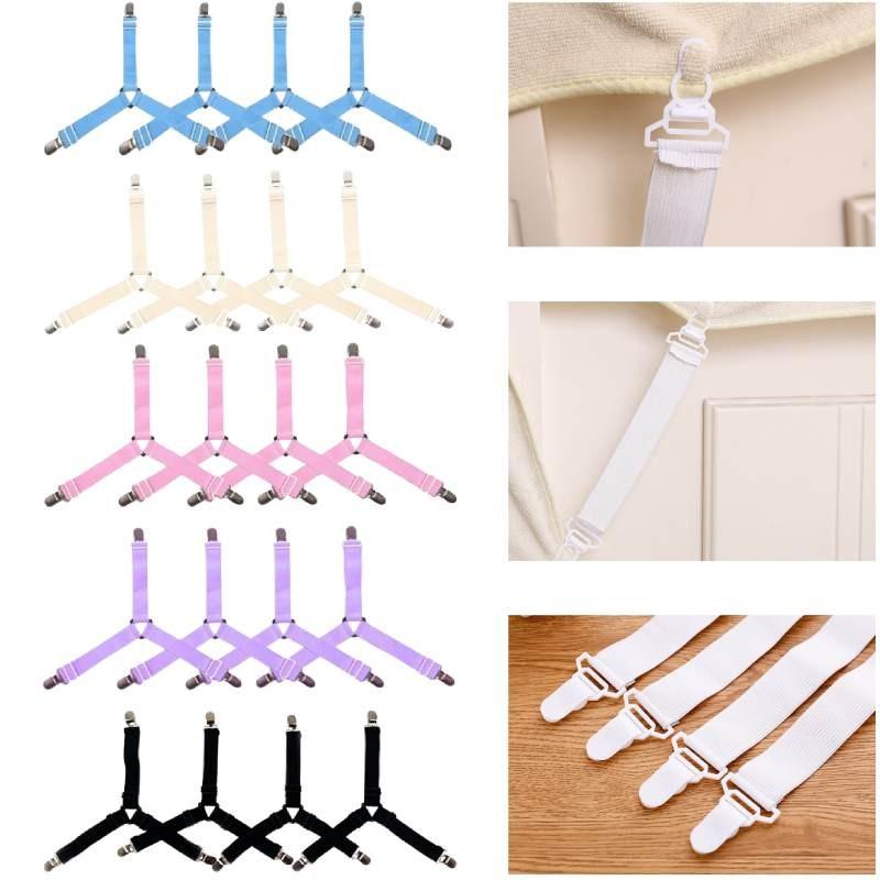 Adjustable Bed Sheet Clips Set For Nonslip Mattress And Curtain Securement
