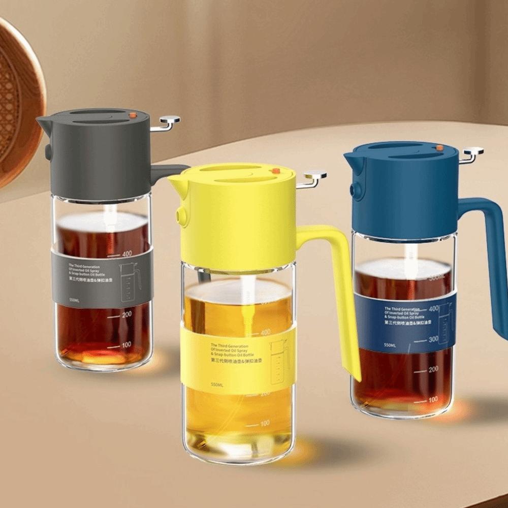 Auslaufsichere Öl-Sprühflasche mit Ausgießer-Düse Ölkanne Ölflasche Spender Küchenhelfer