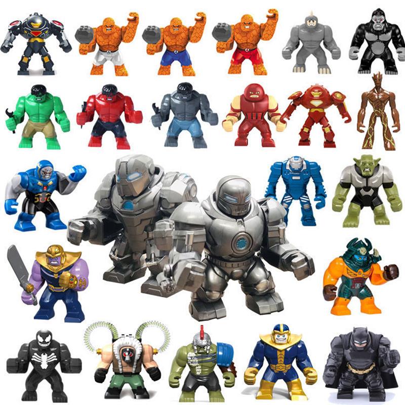 Marvel Mini Building Block Set Superhero Animal Figure Thanos Hulk Stone Man Assembles Building Block Set Toy Children's Birthday Gift Present