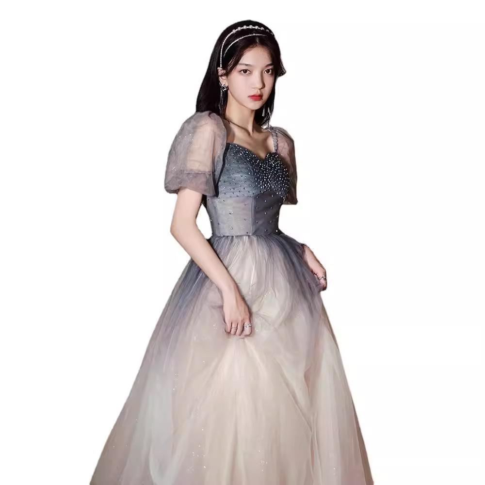 Annual Meeting Evening Dress 1011 New Summer French Fairy Gradually Change Temperament Banquet Art Test Dress Dress