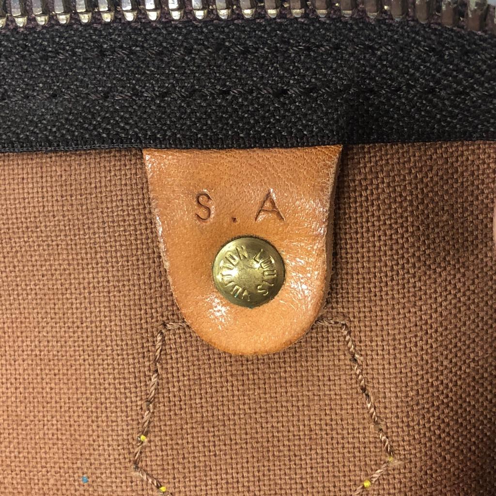 Used Louis Vuitton Monogram Speedy 30 M41526 Boston Bag Canvas Brown Authentic 1212