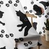 Kočičí silueta Stopy Černá Bílá Tyl Průsvitné Okenní závěsy pro Obývací pokoj Ložnici Moderní Voál Organza Závěsy Drapérie