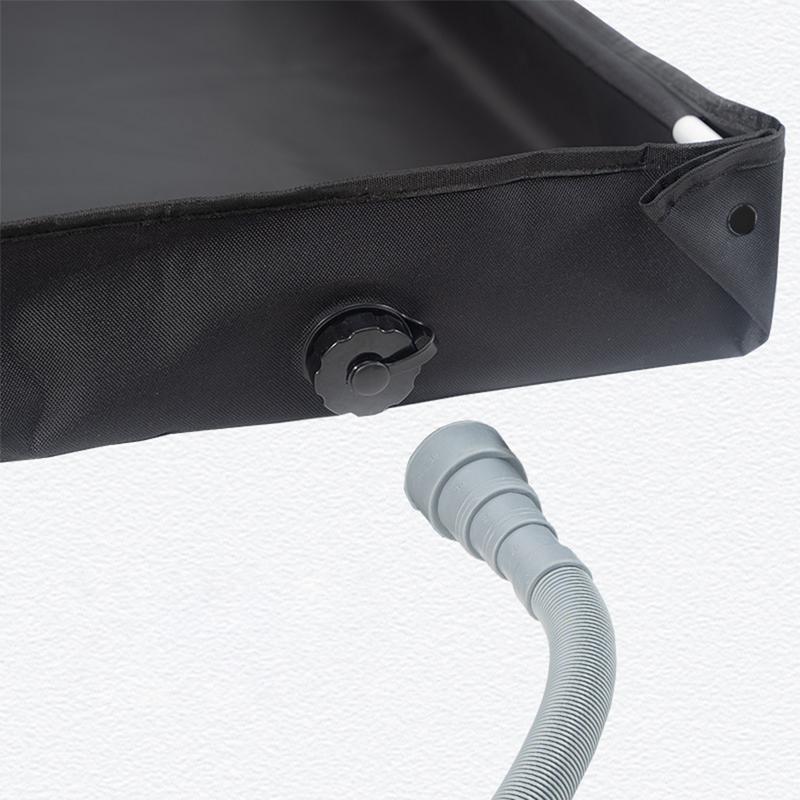 Foldable Shower Base Portable Shower Pan with Drain Pipe Collapsibles Shower Basin Shower Tent Awning Base for Indoor & Outdoor