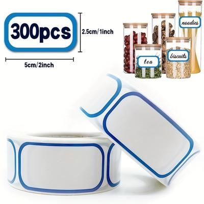 300 adet/rulo Çıkarılabilir Saklama Buzdolabı Etiketi Sınıflandırma Etiketleri, Yapışkanlı Gıda Saklama Etiketi Etiketleri, Boş Tarih Etiketleri Buzdolabı Etiketleri