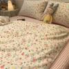 Cartoon Bear Washed Cotton Four-piece Set, Bed Sheet Quilt Cover, Bedding Three-piece Set, Dormitory