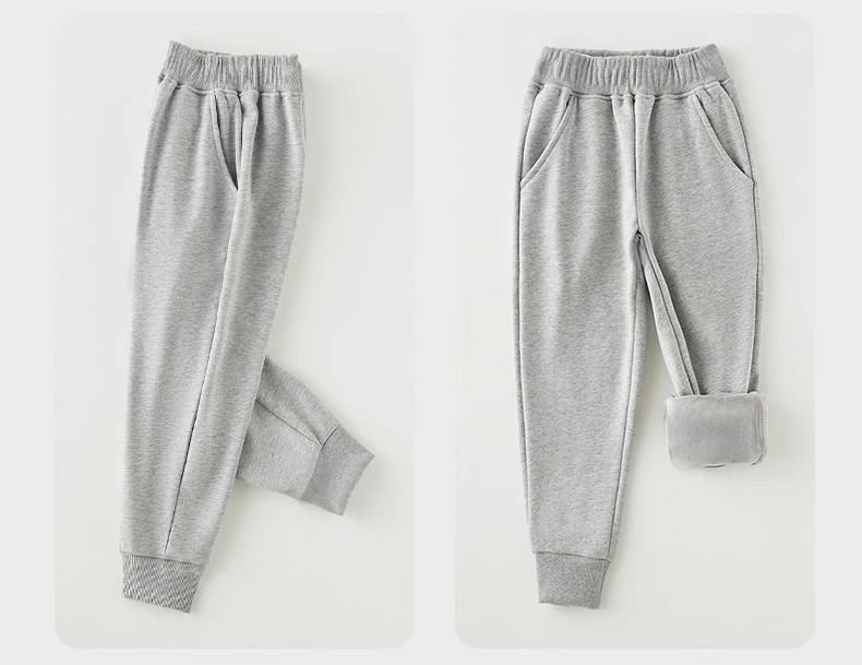 Thickened Velvet Children's Sweatpants: Boys' Sports & Girls' Cotton Trousers for Autumn/Winter, Sizes for Middle & Large Kids