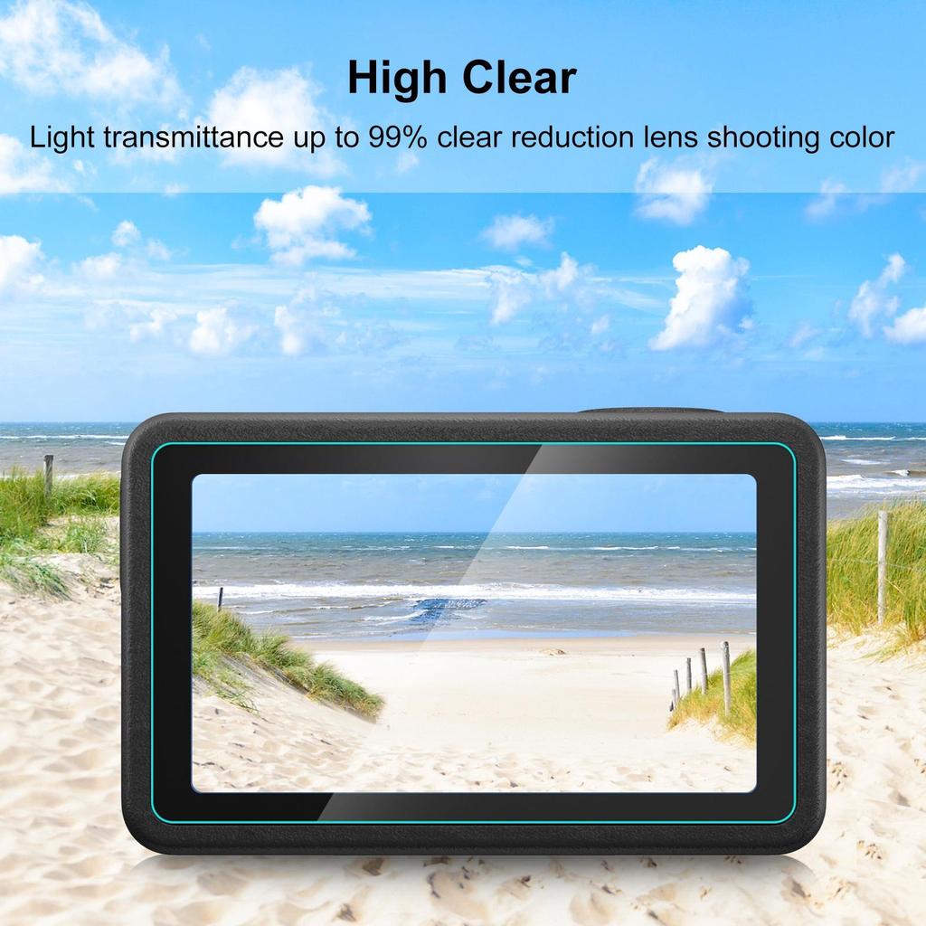 PULUZ Fat Cow Diamond Explosion-Proof Film for DJI Osmo Action 5 Pro: Lens + Front/Rear Display.
