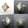 [Used] K14 Opal Diamond Ring / Size 14 / j55-50