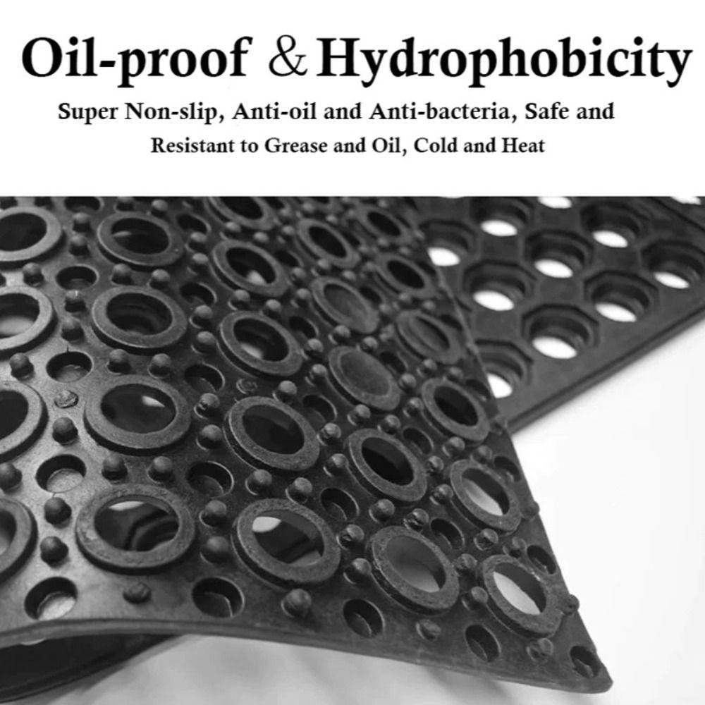 New Rubber Rubber Matting Black Anti Slip Door Rug Modern Style Door Mat Home Kitchen