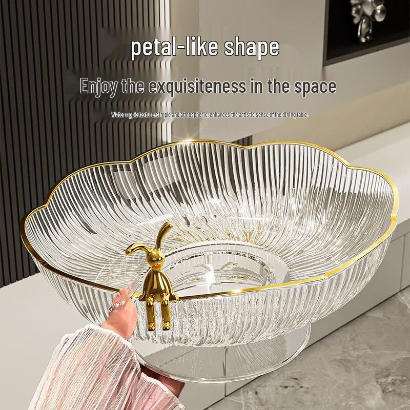 ZISIZ Elegant Gold-Trimmed Fruit Plate