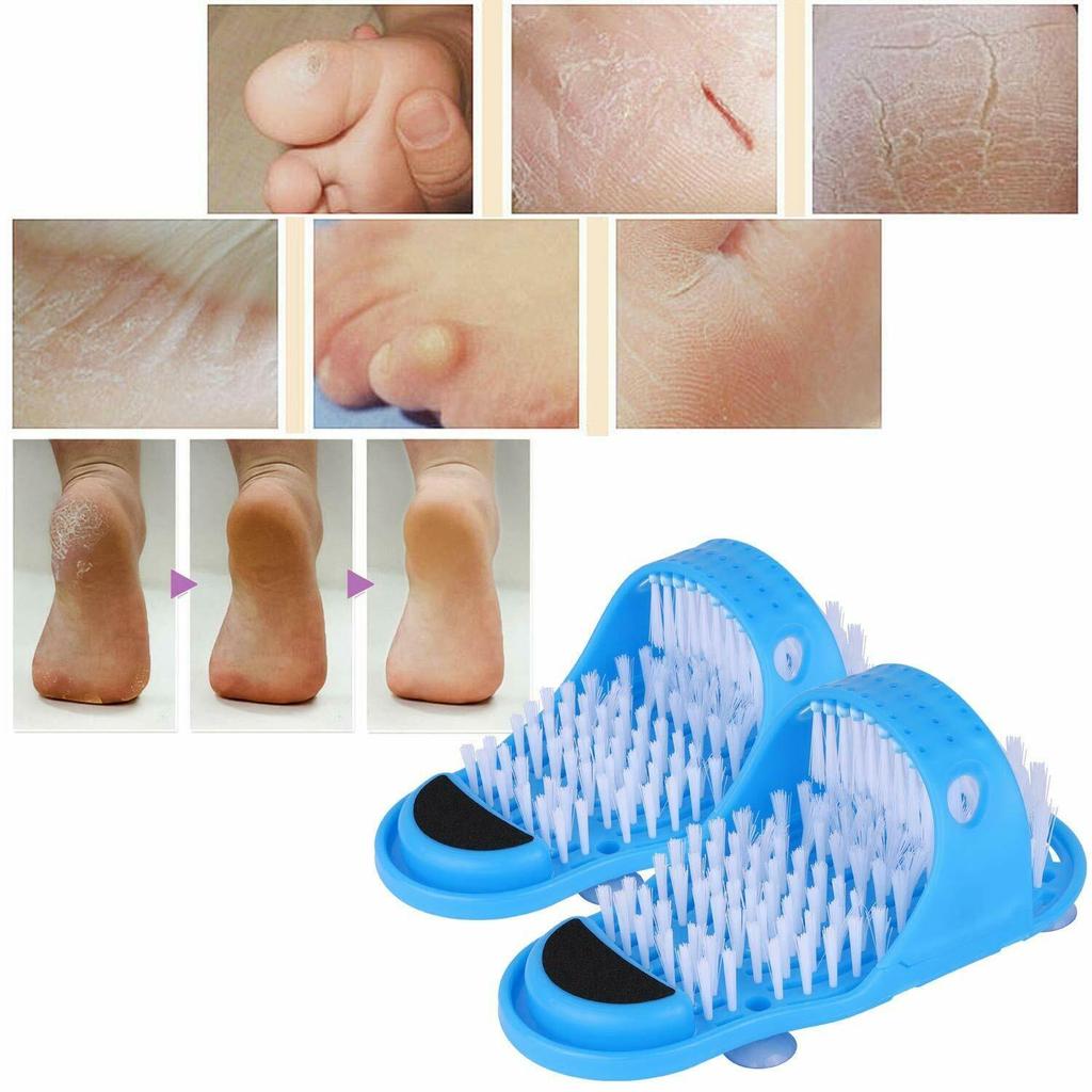 1PCS Shower Foot Scrubber Massager Cleaner  Spa Exfoliating Washer Wash Foot Repair Slippers Bathroom Foot Brushes Remove Dead Skin