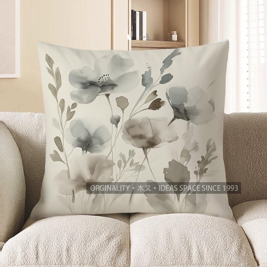 Home Decor Abstract Floral Pattern Throw Pillow Cover Pattern Cushion Cover Suitable For Sofa Bedroom Car Pillow Cover