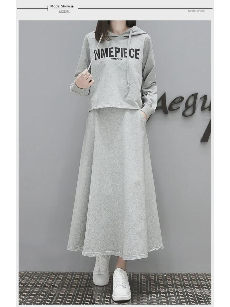 2023 Übergröße Damen Stilvoller Pulloverkleid Anzug - Frühling/Herbst Bauchbedeckend Slim Fit