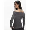 Frühling Slash Neck Off Schulter Frauen Strickjacken Y2k Ästhetischen Schlank Vintage Grunge Pullover Trendy Bandage Halter Strickwaren Weibliche