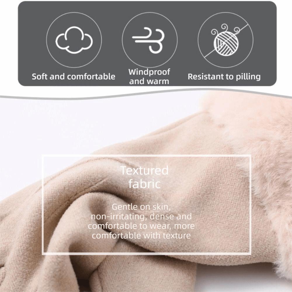 Thick Plush Gloves Outdoor Guantes Fashion Touchscreen Gloves Lady