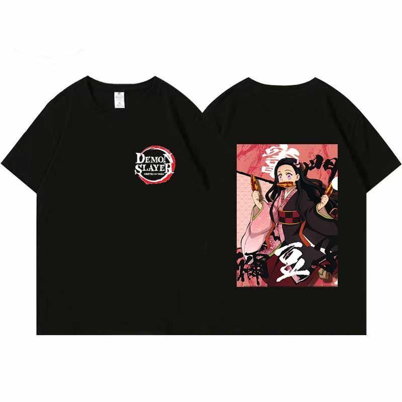 Ghost Killer Blade Printing Pure Cotton Loose Fashion Couple T-shirt Summer New Retro Fashion Men's and Women's Streetwear