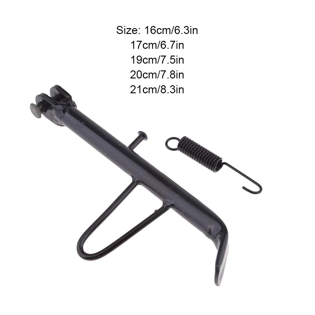 Sturdy and Durable Motorcycle Kickstand Easy Installation Made with Iron for Wear-Resistance Strong Compatibility, Black 21cm