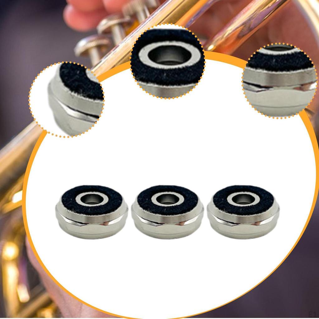 3x Trumpet Finger Buttons Upper Valve Covers Repairing Accessories Maintenance Replacement for