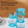 Convenient Good Sealing Visible Seasoning Jar Rotating Design Box Kitchen Accessories